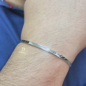 Bracelete aberto liso unissex