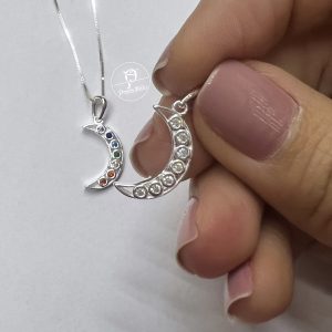 Pingente Lua Zircônia