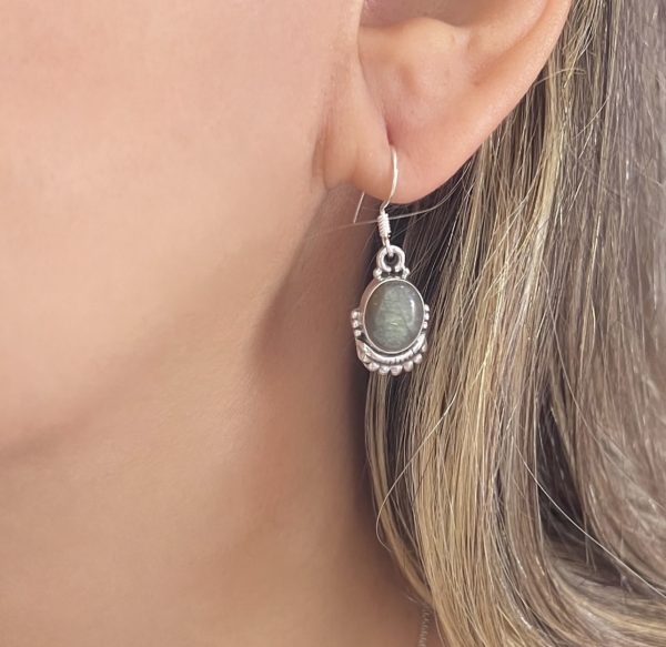 Brinco pedra natural Jade Nefrita - Imagem 4