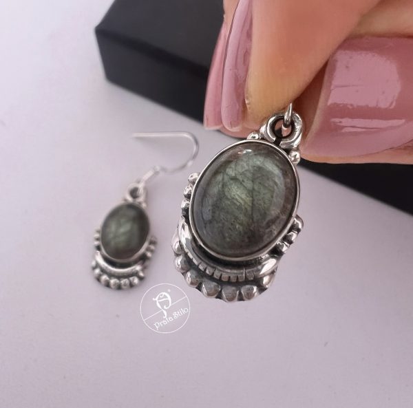 Brinco pedra natural Jade Nefrita - Imagem 3