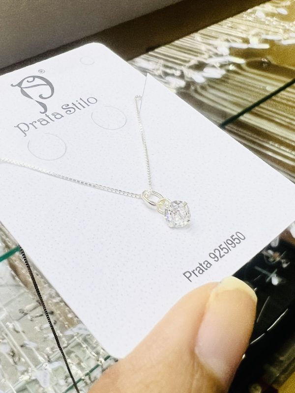 Colar Ponto de Luz ( pedra 4mm ) - Imagem 3