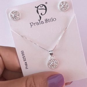 Conjunto redoma flor