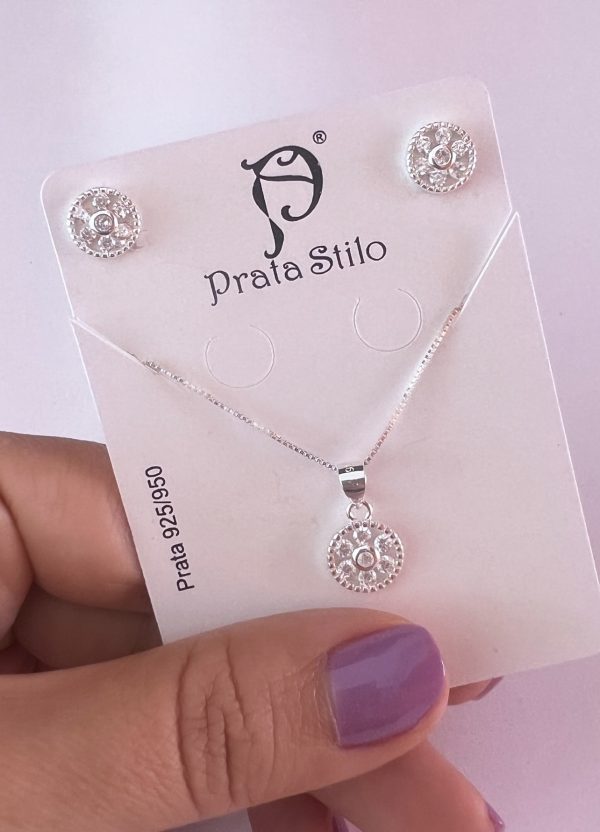 Conjunto redoma flor