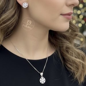 Conjunto redoma flor