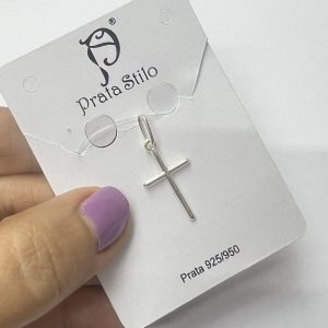 Pingente cruz lisa fio boleado