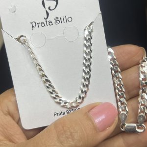 Cordão corrente lapidada média 2