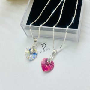 Colar coração zircônia ( cada )