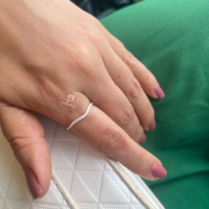 Anel minimalista pedra zircônia