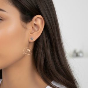 Brinco Estrela zircônia colorida