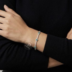 Pulseira coração verde