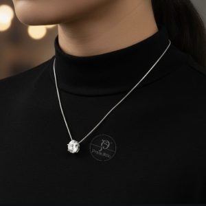 Colar Ponto de Luz Pedra Moissianite